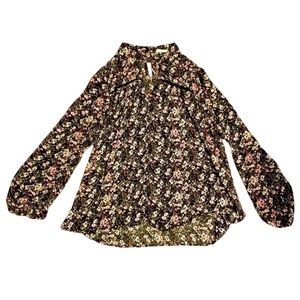 Cute black and pink flower blouse